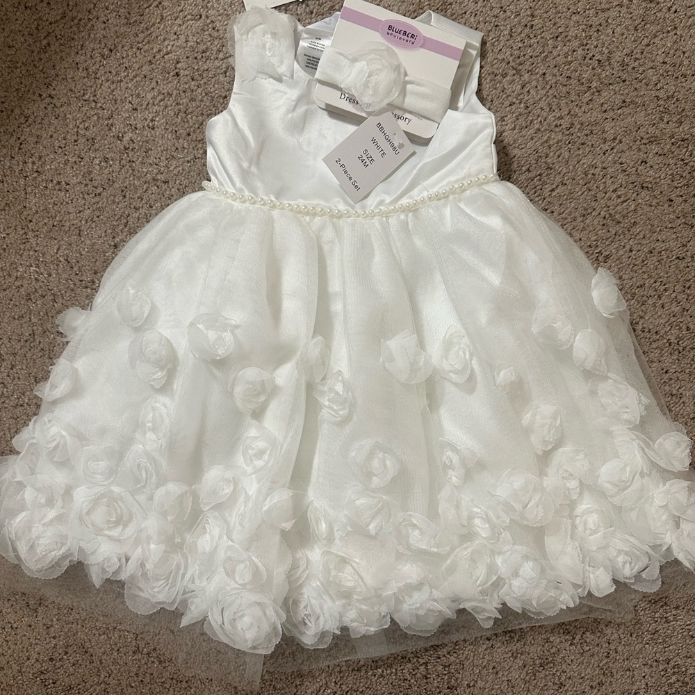 White Flower Girl Dress